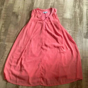 She + Sky Coral Sleeveless Dress